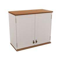 Aéreo 2 Portas com Tampo e Base de Madeira Maciça Joy Branco/Off White/Cinamomo
