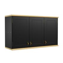 Aéreo 3 Portas com Tampo de Madeira Macica Joy Aéreo 3 Portas com Tampo de Madeira Macica Joy