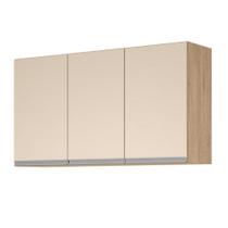 Aéreo 3 Portas Cozinha Isabela Amêndoa Off White Aéreo 3 Portas Cozinha Isabela Amêndoa Off White
