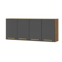 Aéreo Clarice 1,60 Mt 4 Portas Amêndoa Grafite Aéreo Clarice 1,60 Mt 4 Portas Amêndoa Grafite