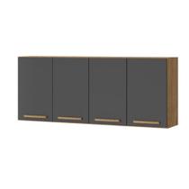 Aéreo Clarice 1,60 mt 4 portas Amêndoa Grafite Aéreo Clarice 1,60 mt 4 portas Amêndoa Grafite