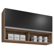 Aereo Cozinha 1 Porta Organizador Suspenso 1 M Freijó Preto