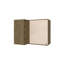 Aéreo de canto Curve 98cm 1 porta N647 Kappesberg Nogueira e Macadâmia