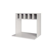 Aéreo Lisa Para Micro-Ondas com Adega Branco - Vallisa Decor