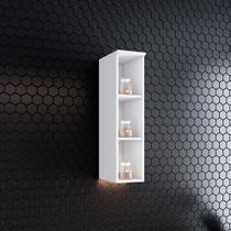 Aéreo Nicho 20cm HP 100% MDF 2 Prateleiras Americana Branco Aéreo Nicho 20cm HP 100% MDF 2 Prateleiras Americana Branco