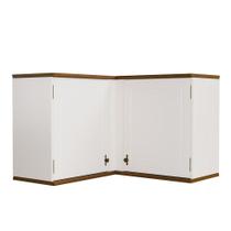 Aéreo Retrô Canto 2p Off White-nogueira Armário Cozinha Aéreo Retrô Canto 2p Off White-nogueira Armário Cozinha