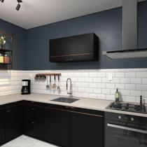 Aéreo Suspenso Para Cozinha, Lavanderia Ou Banheiro Preto