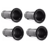 Aero Duto Profissional 4 Polegadas Preto Kit C/ 4 Peças