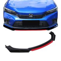 Aerofólio frontal Honda Civic G11 Preto Vermelho Para-choque