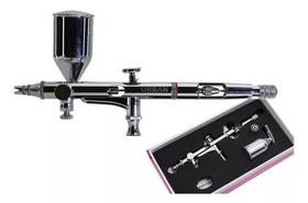 Aerografo dupla ação caneca lateral 13ml traço largo profissional urban ur406 + nota fiscal Aerografo dupla ação caneca lateral 13ml traço largo profissional urban ur406 + nota fiscal
