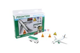 Aeroporto Playset Daron Frontier Airlines descobre o Jaguar