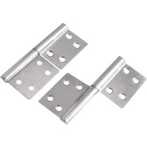 Aexit Porta de móveis 4" Comprimento retangular de aço inoxidável dobradiças 2 unidades SX180 Aexit Porta de móveis 4" Comprimento retangular de aço inoxidável dobradiças 2 unidades SX180