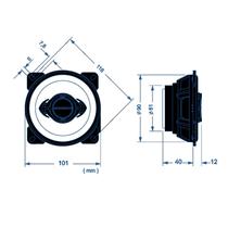 Af 4" Quad 110w Rms New