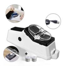 Afiador Amolador Afiar De Facas E Tesouras Elétrico Com Usb