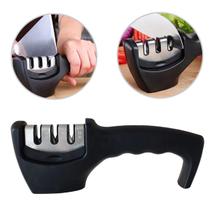 Afiador Amolador de Faca Profissional 3 Níveis em Aço inox