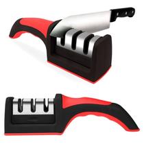 Afiador Amolador De Facas 3 Opções De Afiar Profissional Churrasco King Chaira