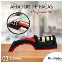 Afiador Amolador de Facas Manual 3 Níveis Profissional - Sharpener