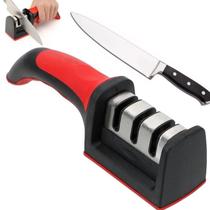 Afiador Amolador de facas Manual, com 3 opções de afiação para reparar e polir lâminas afiar facas de cozinha