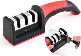 Afiador Amolador de facas Manual, com 3 Opções de Afiação para Reparar e Polir Lâminas