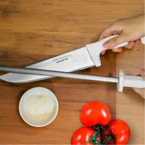 Afiador amolador de facas profissional 8 Polegadas Chaira Gourmet Mix em aço inox