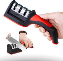 Afiador de Faca Manual Amolador de Facas 3 Opções Profissional 892