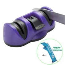 Afiador de Facas Amolador com Ventosa Roxo + Chaveiro CBRN19731