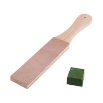 Afiador De Facas Com Cabo De Madeira, Conjunto De Polimento Em Couro, Placa De Polimento Dupla Face