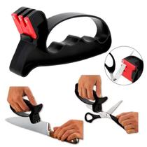 Afiador de Facas e Tesoura com Pegador e Lâmina de Inox