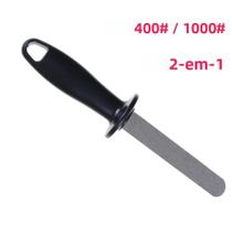 Afiador De Facas Metálico Dupla Face Com Cabo Antiderrapante 400 1000 Utensílios De Cozinha