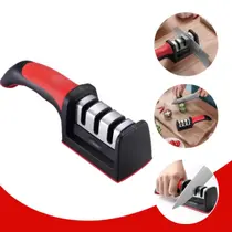 Afiador De Facas Profissional 3 Estágios Amolador Manual Recupera Fio Navalha Tesoura Cozinha Churrasco Rápido Seguro Resistente Afiador De Facas Profissional 3 Estágios Amolador Manual Recupera Fio Navalha Tesoura Cozinha Churrasco Rápido Seguro Resistente