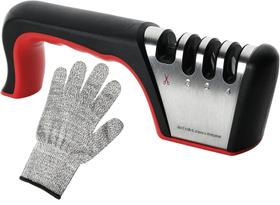 Afiador de facas Simple Deluxe 4 em 1 4 estágios com luva