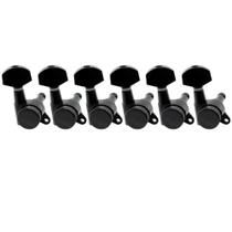 Afinadores de bloqueio de guitarra Musiclily Pro 6 em linha para Strat Black Afinadores de bloqueio de guitarra Musiclily Pro 6 em linha para Strat Black