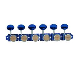 Afinadores de cordas Guitarra Lock Guyker D-55SP Blue+Chrome x6 Afinadores de cordas Guitarra Lock Guyker D-55SP Blue+Chrome x6