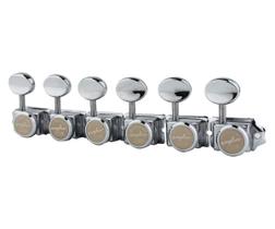 Afinadores de cordas Guitarra Lock Guyker Vintage 6 Inline Chrome