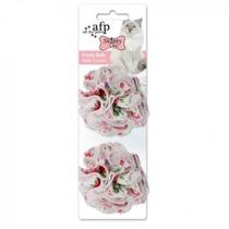 Afp brinquedo para gatos cat nip frilly ball - branco