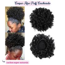 Afro Puff Orgânico 120G Preto Cacheado Weng Afro Puff Orgânico 120G Preto Cacheado Weng