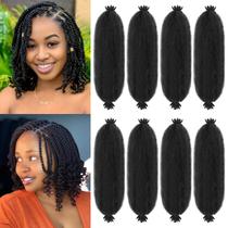 Afro Twist Hair MCNJM Springy 10 cm, 8 pacotes, Marley Twist