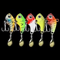 Afundando Metal Spinner Colher Gabarito Iscas De Pesca Kit 5 Peças Isca Artificial Enfrentar