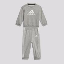 Agasalho Adidas Big Logo Jogger Infantil Cinza