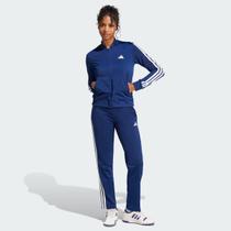 Agasalho Adidas ESS 3 Stripes Feminino Marinho Agasalho Adidas ESS 3 Stripes Feminino Marinho