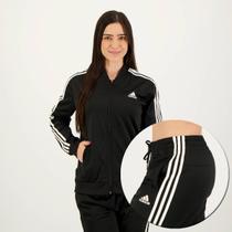 Agasalho Adidas Essential 3 Stripes Feminino Preto