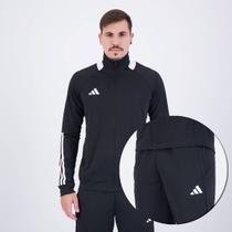 Agasalho Adidas Sereno Três Listras Aeroready Preto