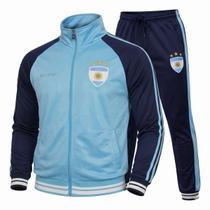 Agasalho Conjunto Argentina Seleção Jaqueta Calça Azul Celeste Copa -