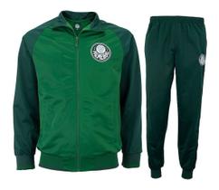 Agasalho Conjunto Inverno Masculino Jaqueta Calça Palmeiras Trilobal Verde