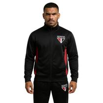 Agasalho Conjunto Jaqueta Calça São Paulo Trilobal Preto