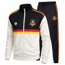 Agasalho Conjunto Jaqueta Calça Seleção Alemanha Branco/Preto Copa - Agasalho Conjunto Jaqueta Calça Seleção Alemanha Branco/Preto Copa -