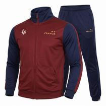 Agasalho Conjunto Jaqueta Calça Seleção França Vinho Copa - Agasalho Conjunto Jaqueta Calça Seleção França Vinho Copa -