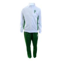 Agasalho Conjunto Masculino Jaqueta Calça Palmeiras Helanca Branco