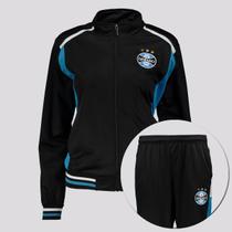 Agasalho Grêmio Trilobal Tricolor Feminino Preto