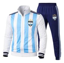Agasalho Jaqueta Conjunto Calça Masculino Inverno Frio Europeu Copa Seleção Argentina